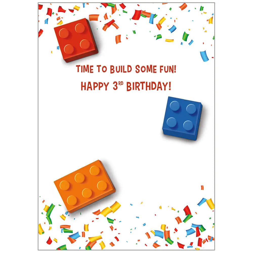 Blocks For Three - Birthday Girl's Third Card