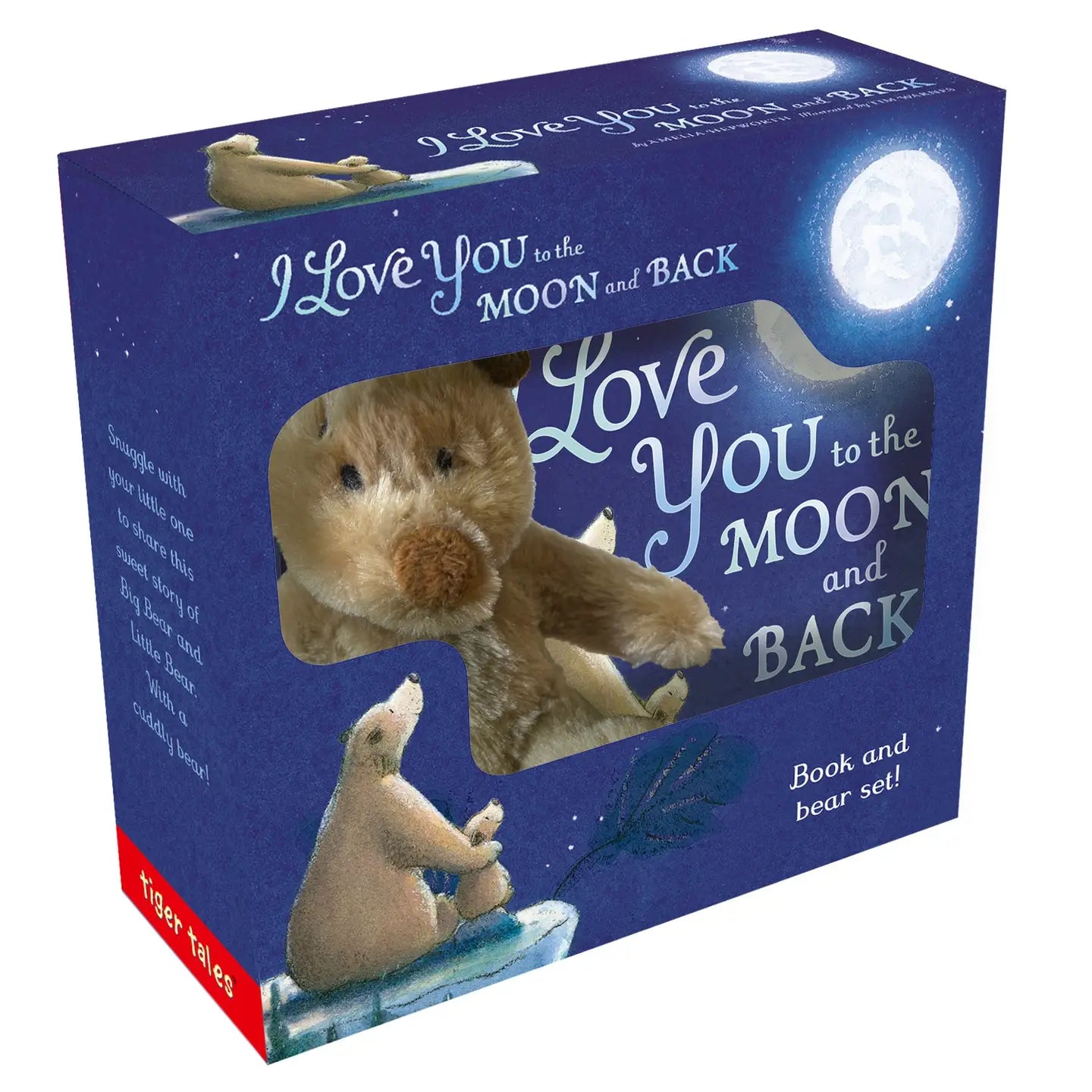 I Love You To the Moon and Back Book and Bear Set