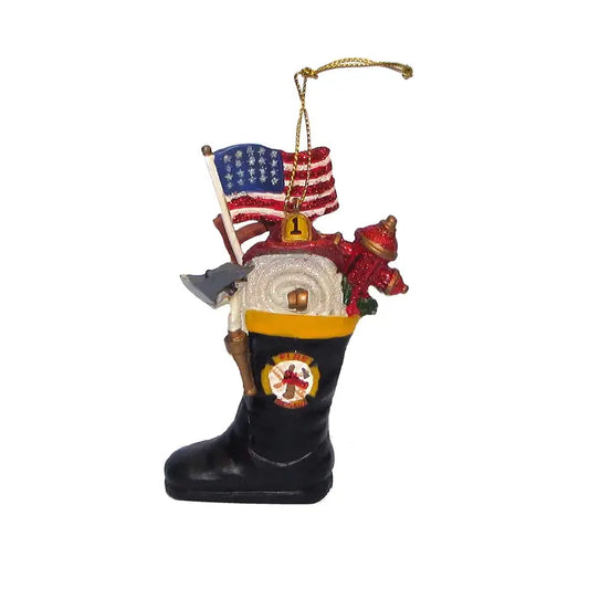 3"Resin Fireman Boot Ornament