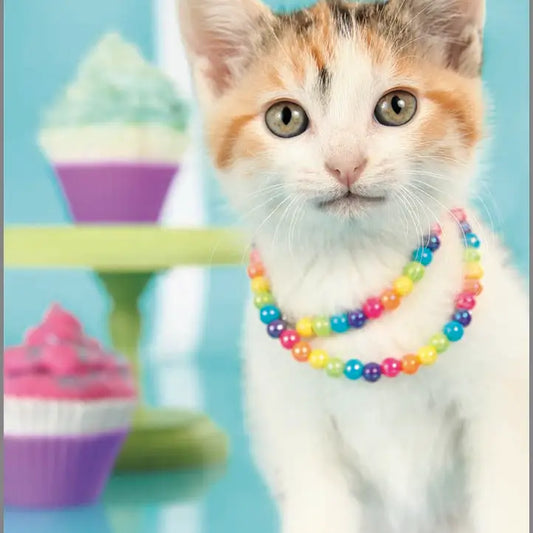 Kitten with Necklace - Faith Juvenile Birthday Value Card