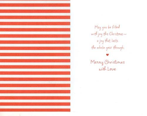 Granddaughter Christmas Card with Love