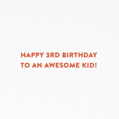 3rd Birthday Card