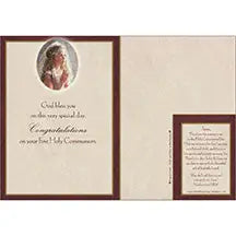 Prayerful Girl - Faith First Communion Girl Card