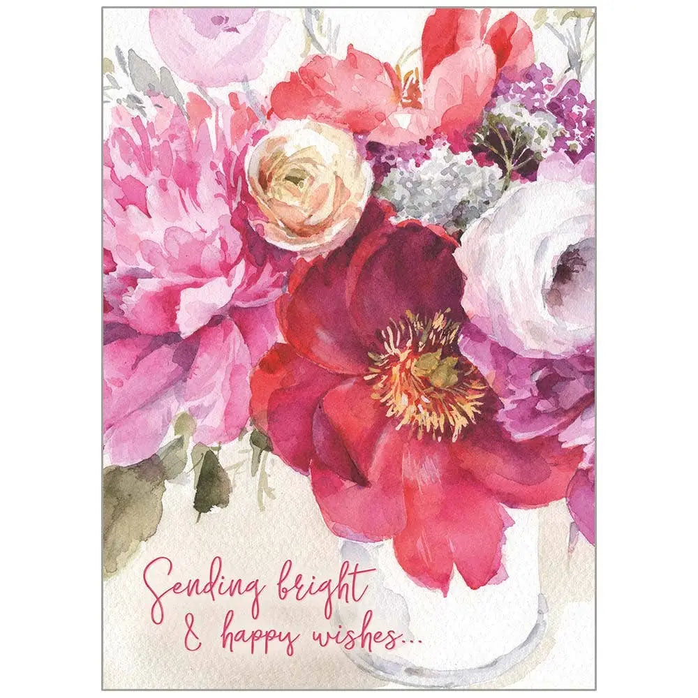 Obviously Pink Vase - Birthday Card