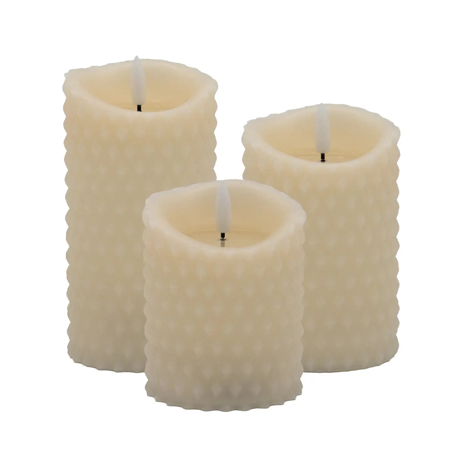 Battery Operated Textured Candles