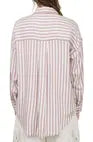 Striped Collared Long Sleeve Button Down Shirt