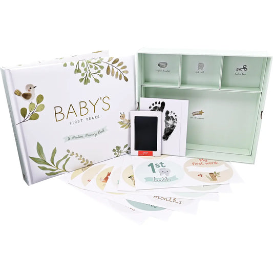 Baby's First Years: A Modern Memory Book with Keepsake Box