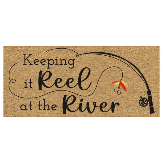 Keeping It Reel At the River Flocked Coir Sassafras Switch Mat