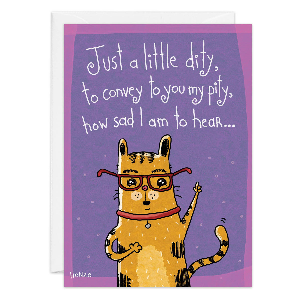 Hipster Cat Pity Poem Get Well Card