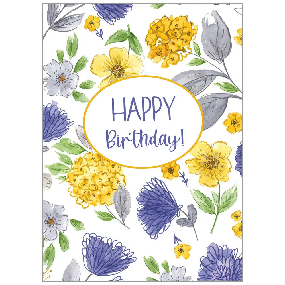 Yellow Hydrangeas - Faith Birthday Card