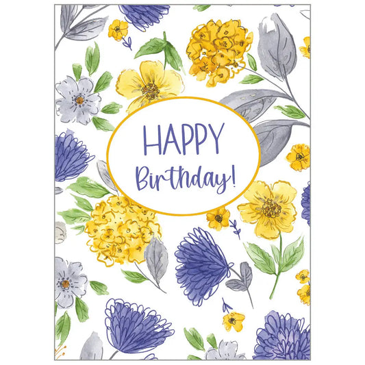 Yellow Hydrangeas - Faith Birthday Card