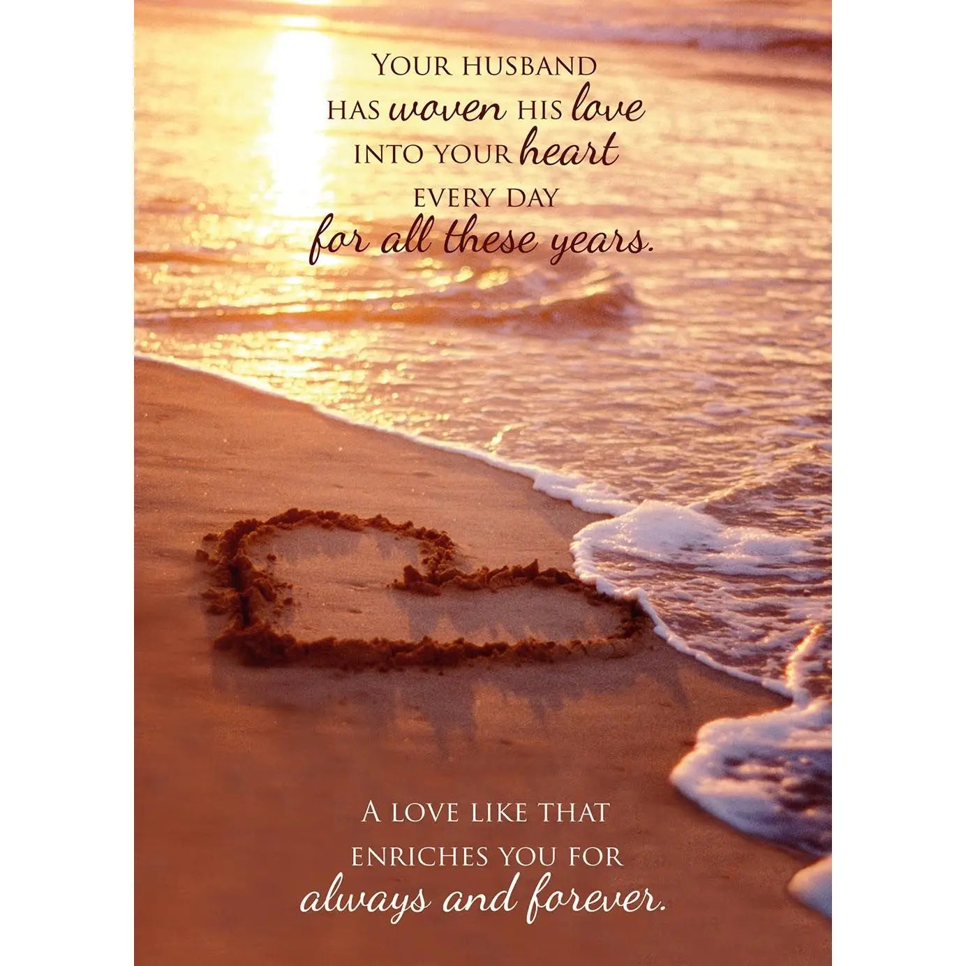 Heart in the Waves - Sympathy Loss of Husband Scripture Card