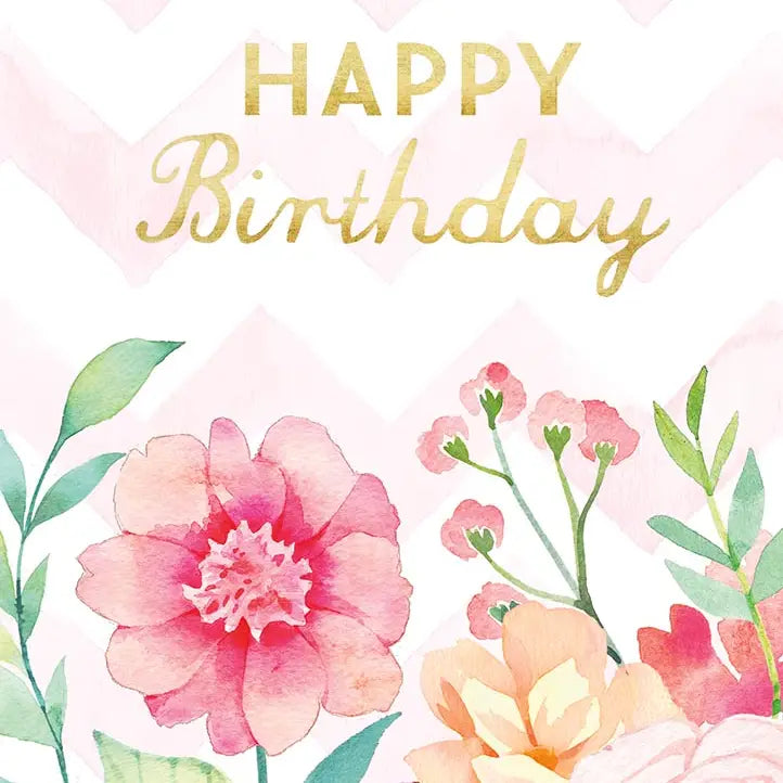 Pink Birthday Flowers - Faith Birthday Value Card