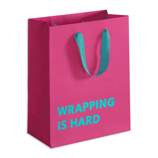 Wrapping Is Hard Gift Bag (Magenta)