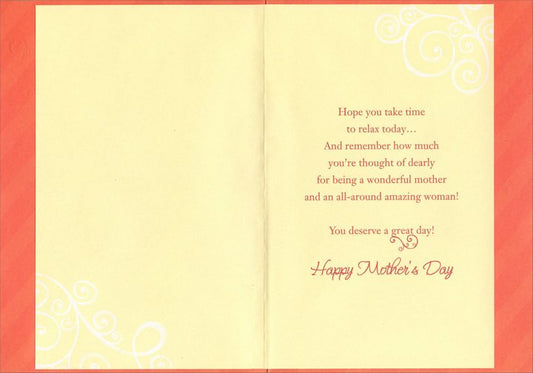 Juice Glasses and Straws: Thinking of You Mother's Day Card