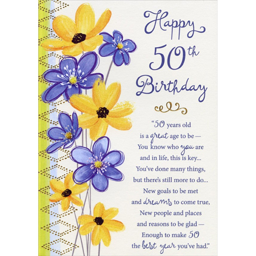 50th Milestone Birthday Card