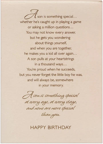 Son Birthday card