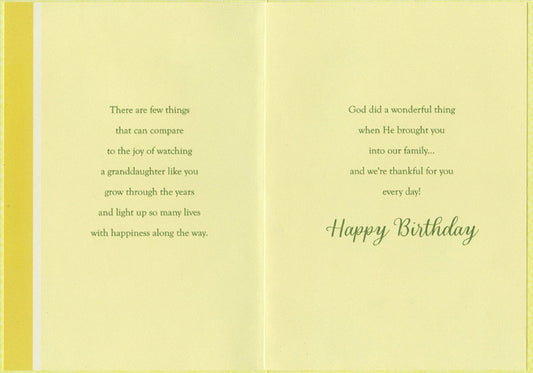 Granddaughter Birthday Card
