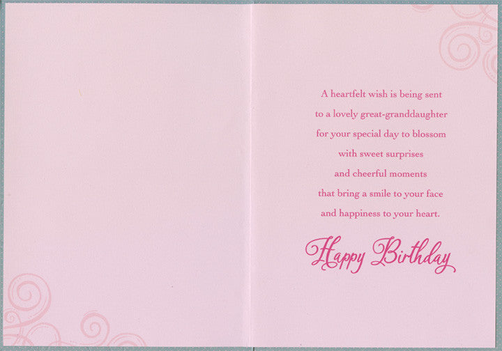 Great Granddaughter Birthday Card