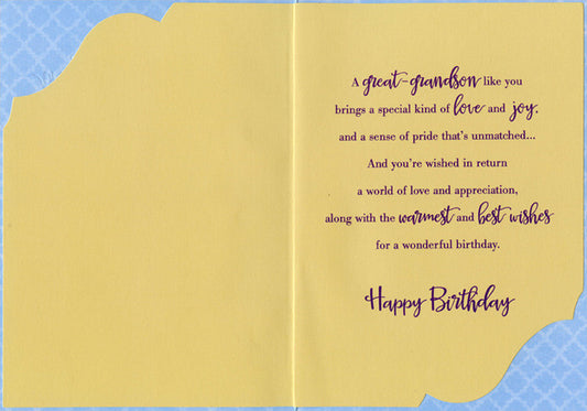 Great Grandson Birthday Card
