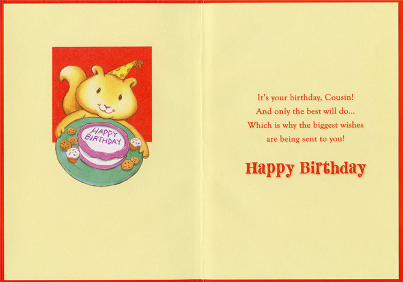 Juvenile Birthday Card for Young Cousin