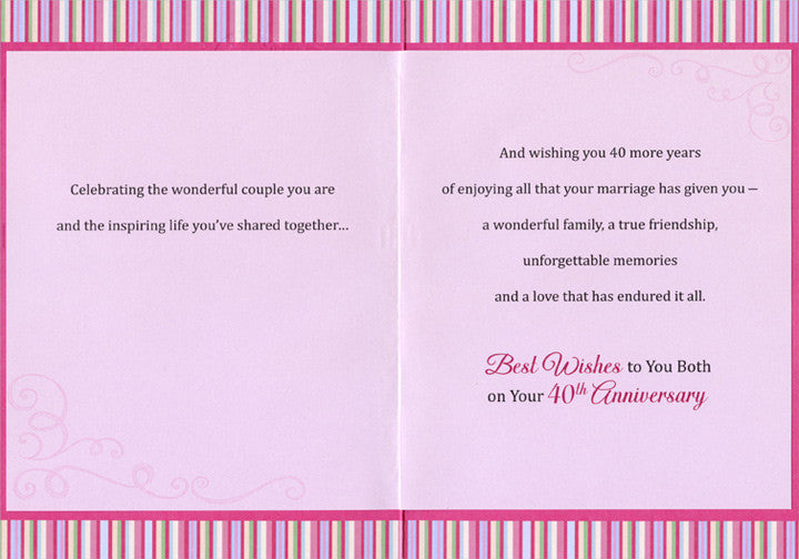 40th Anniversary Card