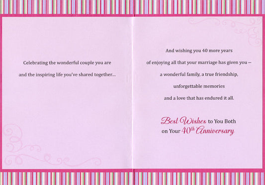 40th Anniversary Card