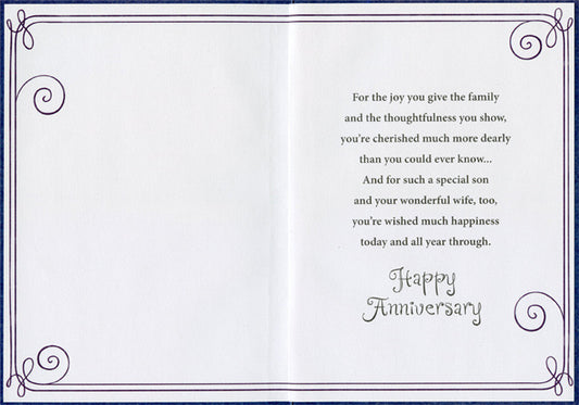 Son & Wife Anniversary Card