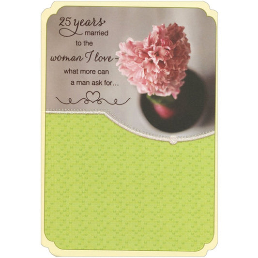 25th Anniversary for Wife Card