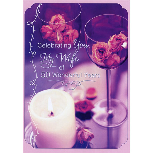50th Wife Anniversary Card