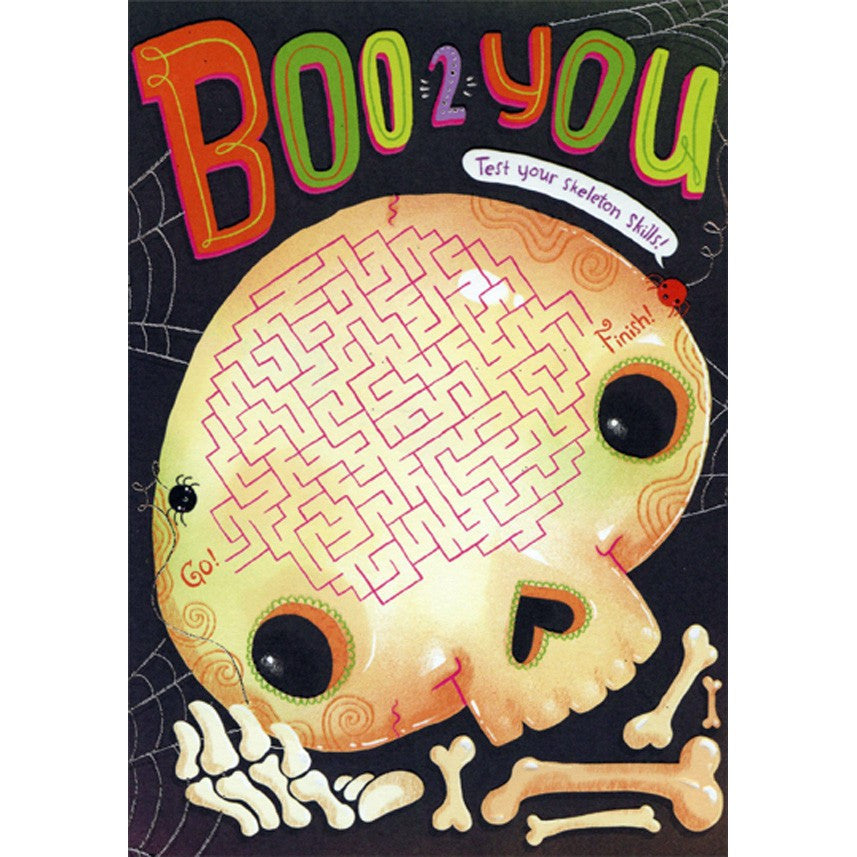 Test Your Skeleton Skills - Maze Halloween Card