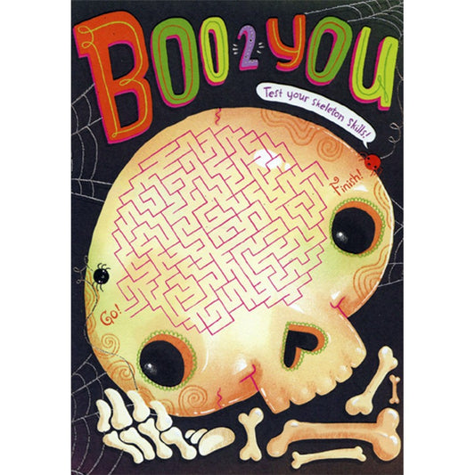 Test Your Skeleton Skills - Maze Halloween Card