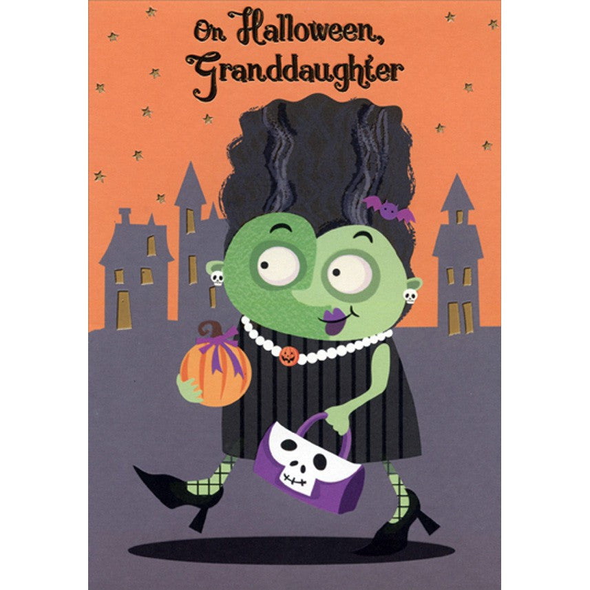 Young Granddaughter Halloween Card