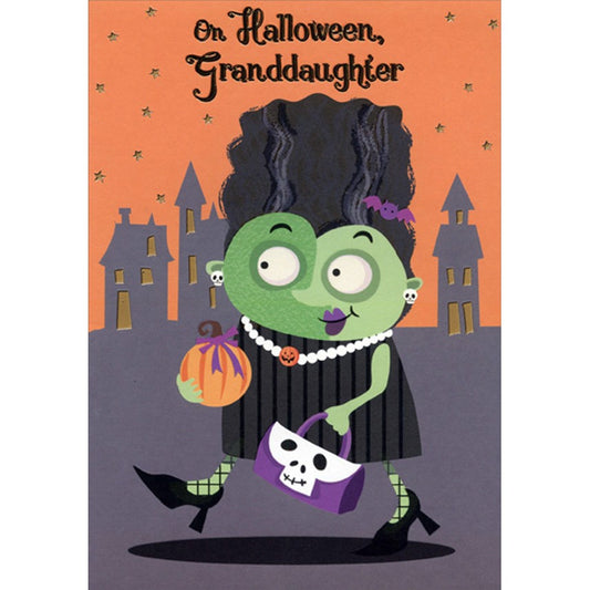 Young Granddaughter Halloween Card