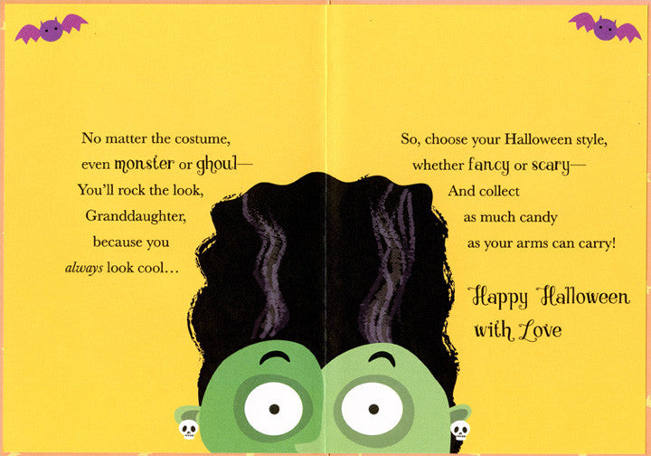 Young Granddaughter Halloween Card