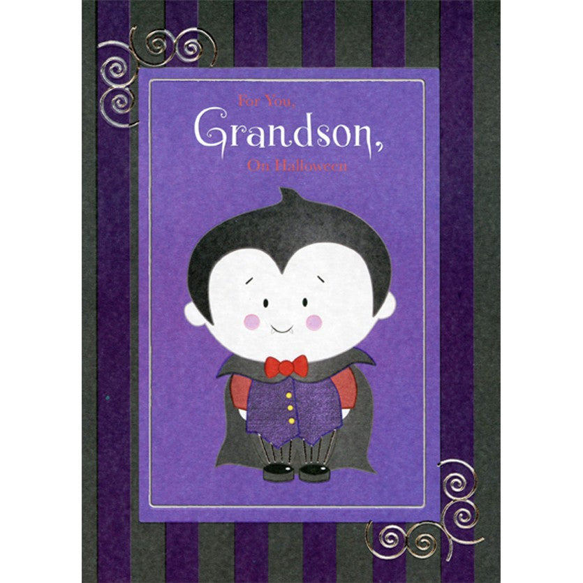 Young Grandson Halloween Card