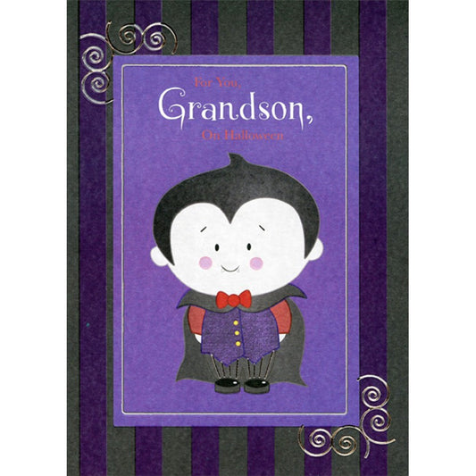 Young Grandson Halloween Card