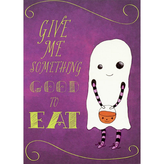 Give Me Something Good to Eat Granddaughter Halloween Card