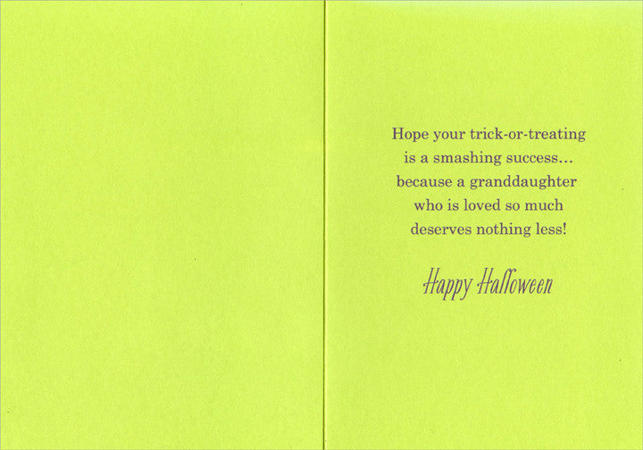 Give Me Something Good to Eat Granddaughter Halloween Card