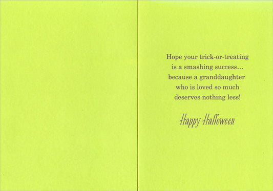 Give Me Something Good to Eat Granddaughter Halloween Card