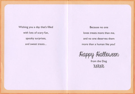 For my Favorite Human - From Dog Halloween Card