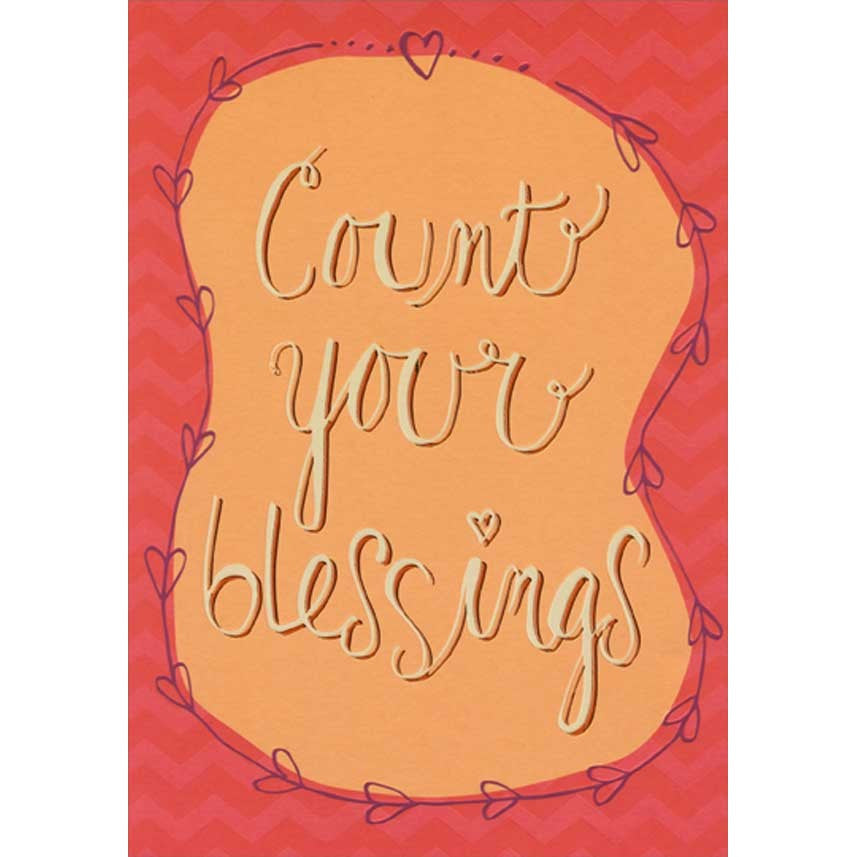 Count Your Blessings Religious Thanksgiving Card