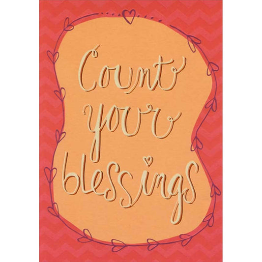 Count Your Blessings Religious Thanksgiving Card