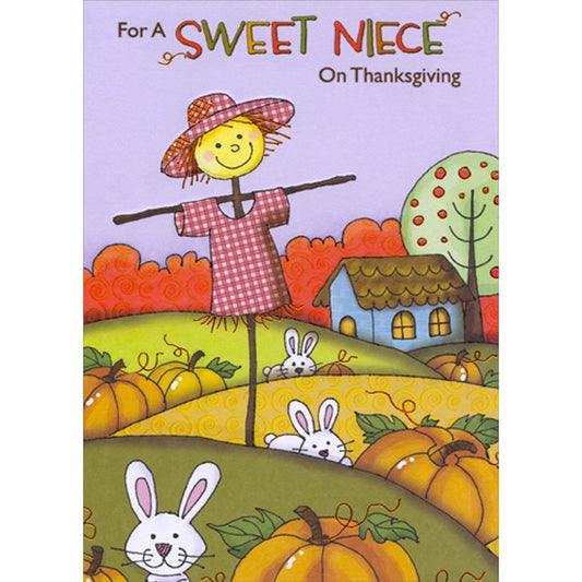 For a Sweet Niece on Thanksgiving Card