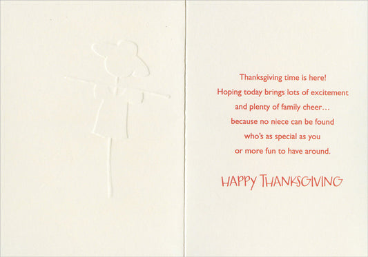 For a Sweet Niece on Thanksgiving Card