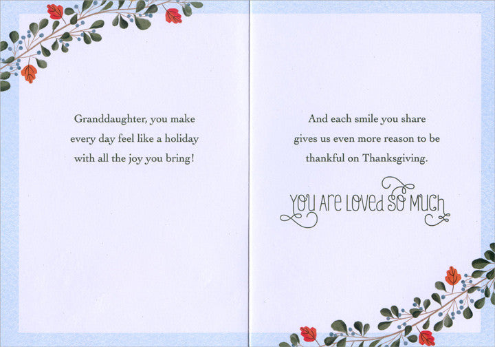 Happy Thanksgiving Granddaughter Card