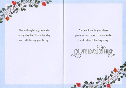 Happy Thanksgiving Granddaughter Card