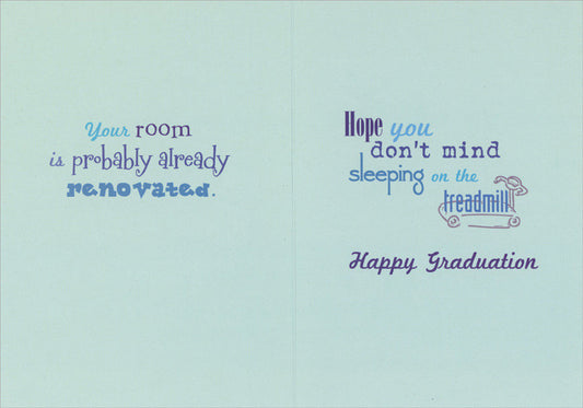After Four Years of High School Funny / Humorous Graduation Congratulations Card