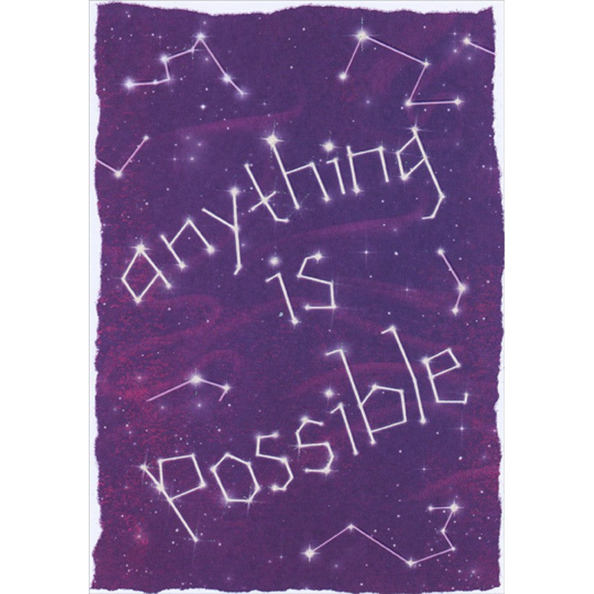 Anything is Possible Constellation : Earned a Degree Congratulations Card