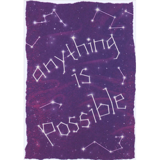 Anything is Possible Constellation : Earned a Degree Congratulations Card